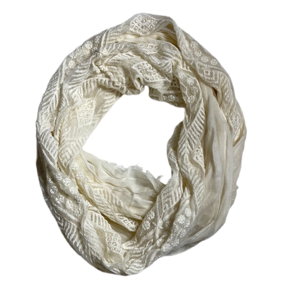 american eagle outfitters infinity scarf in cream